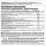 Per4m Energy Nutritional Information Label