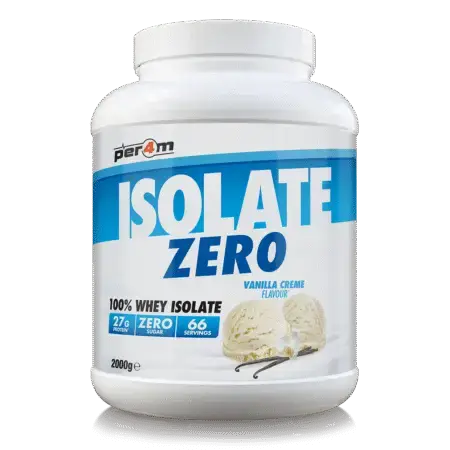 Per4m Isolate Zero 2000G Vanilla Crème Flavour front of tub