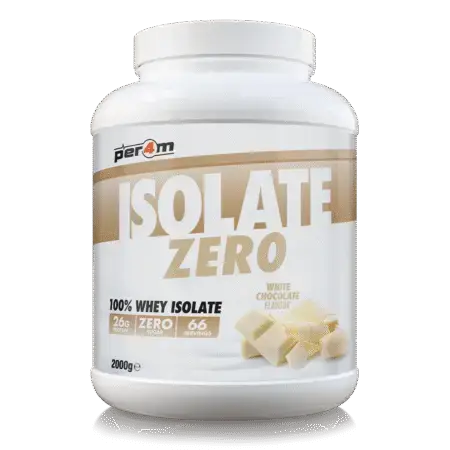 Per4m Isolate Zero 2000G White Chocolate Flavour front of tub