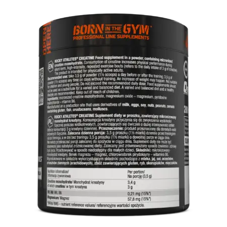 Olimp Rocky Athletes Creatine Monohydrate 200g - Unflavoured - Nutritional Information