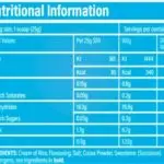TbJP Cream of Rice 2000g Nutritional Information