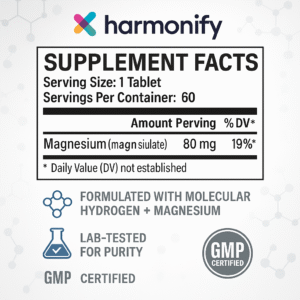 Harmonify Hydrogen Tablets Supplement Facts