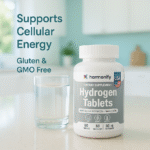 Harmonify Hydrogen Tablets 60mg - Cellular Energy infographic - Non GMO