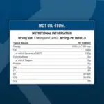 Applied Nutrition MCT Oil 490ml Nutritional Information