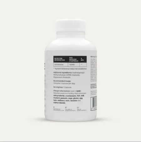 Conteh Sports Nattokinase 60 Servings Nutritional Information and Ingredients Panel