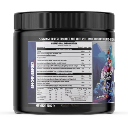 Engineered Muscle Catalyst - Forest-Fruits- Nutrition Panel