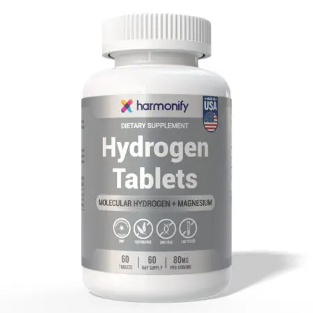 Harmonify Hydrogen Tablets 60mg front of bottle Image