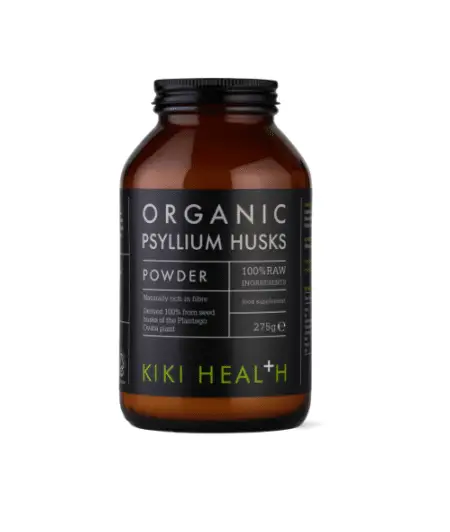 Kiki Health Organic Psyllium Hust Powder 275g Front of Bottle Image