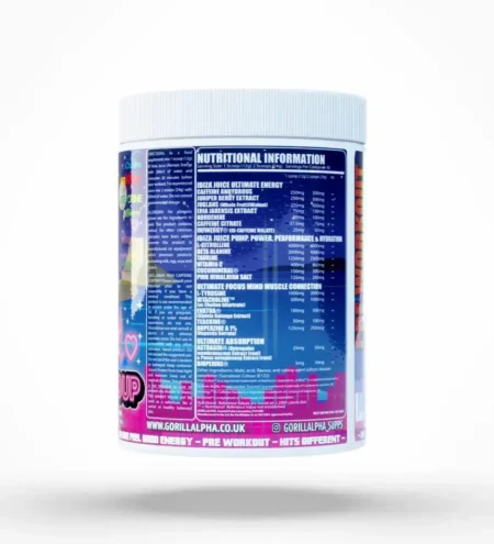 Gorillalpha Ibiza Juice Pre workout Nutritional Information