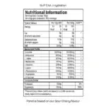 tbJP 1kg EAA hydration nutrition and Ingredients panel