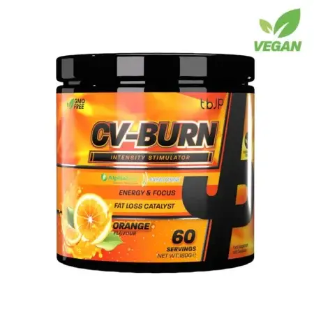 tbJP CV Burn Vegan Orange Flavour front of tub