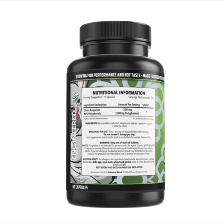 Engineered Muscle Citrus-Bergamot Nutritional Information Panel