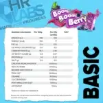 HR Labs Basic Boom Boom Berry Flavour Supplement Facts