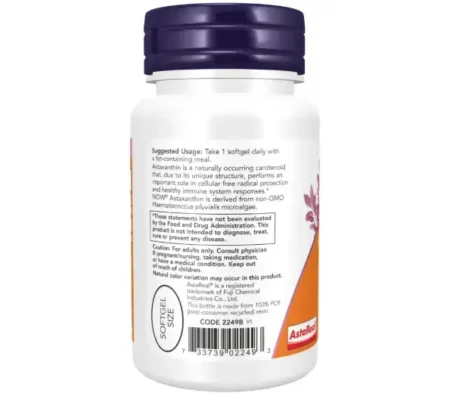Now Foods Astaxanthin 10mg High Stength - 60 Softgels - Suggested Use Instructions