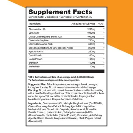 1Source Supplements Joint1 Supplement Facts