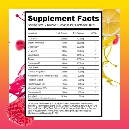 1Source Supplements OTS Pre Workout - Supplement Facts