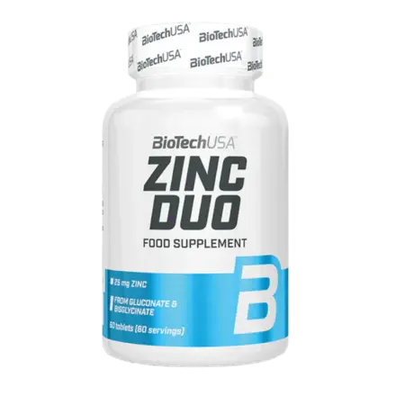 BiotecTechUSA Zinc Duo Capsules - CheLated Zinc Bisglycinate & Zinc Gluconate