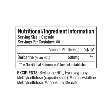tbJP Berberine Nutrition Panel
