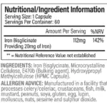 tbJP Iron Capsules Nutritional Information