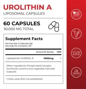 Neurogan + Health Liposomal Urolithin A - Supplement Facts