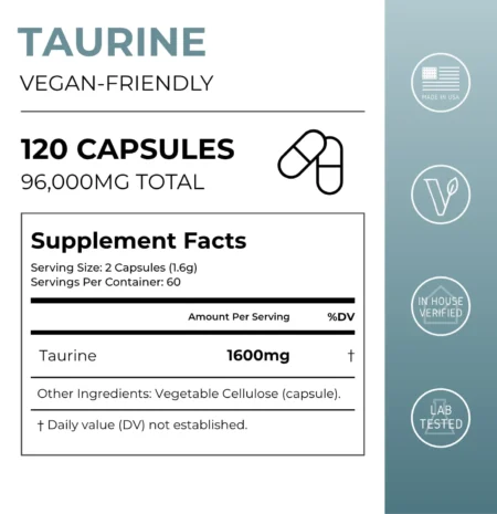 Neurogan + Health Supplement_Facts_Taurine-Capsules