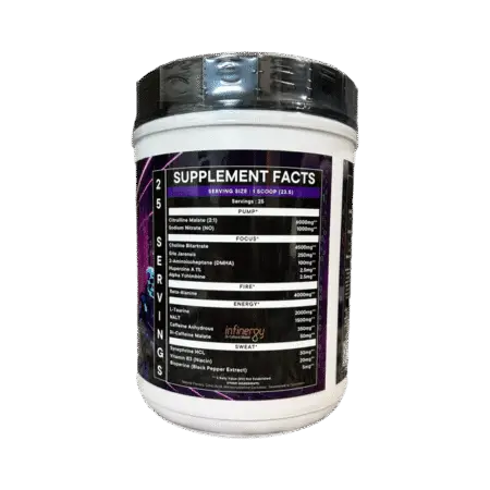 Project M Supplements Mind Zuk Pre Workout - Nutritional Profile