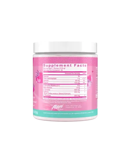 Alani Nu Pink Slush Pre Workout Nutritional Information