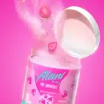 Alani Nu Pink Slush Pre Workout - Promotional Image Strawberry Powder