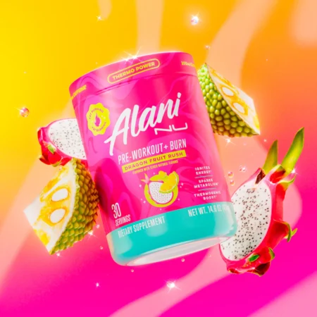 Alani NU Pre Workout + Burn Dragon Fruit Rush-Lifestyle Image