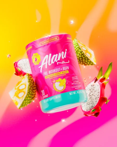 Alani NU Pre Workout + Burn Dragon Fruit Rush-Lifestyle Image