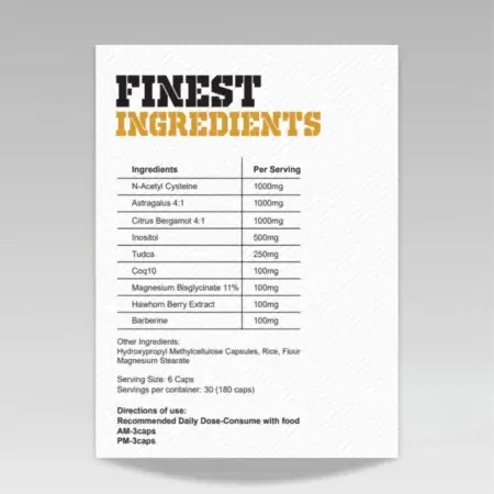 Gas Mark 10 Body Armour Nutritional Information Panel