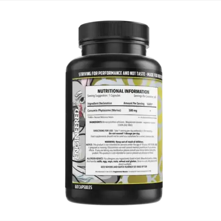 Engineered Muslce Meriva Curcumin Nutritional Information Panel