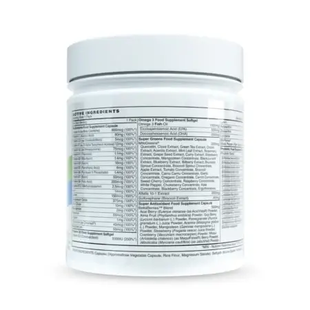 Naugthy Boy Life-Pac Ingredients Panel and User Information