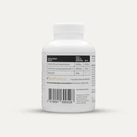 Conteh Vitamin D3 + K2 Nutritional Information