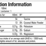 Per4m Hydrate Shot Box - 12x100ml - Nutritional Information