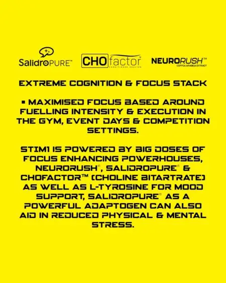 1Source Supplements STIM1 Patented Ingredients Information