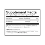 DNA GLUTAMINE-250G-NUTRTIONAL INFORMATION