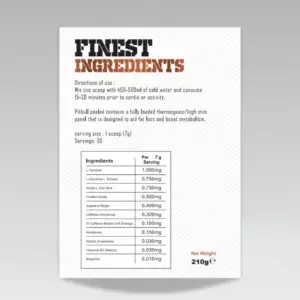 Gas Mark 10 Pitbull Peeled Nutritional Information