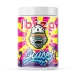 Gorillalpha Ibiza Juice Cherry Candy Flavour Pre Workout - Front of Tub