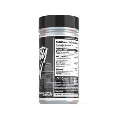 Naughty Boy Ghetto Gear Nutrition Label