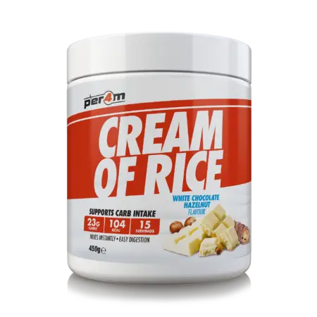 Per4m Cream Of Rice 450G White Chocolate Hazelnut