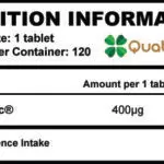 Strom Strom Quatrefolic®︎ (Methylfolate) - Nutritional Information