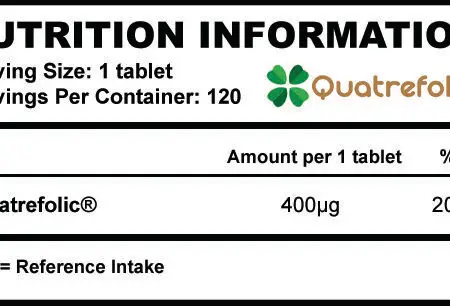 Strom Strom Quatrefolic®︎ (Methylfolate) - Nutritional Information