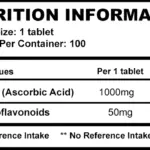 Strom Sports Vitamin C Nutrition Panel