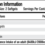 Per4m Krill Oil 120 Softgel Nutritionl Information