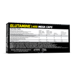 Olimp Glutamine 1400-120 Mega-Caps - Nutritional Information