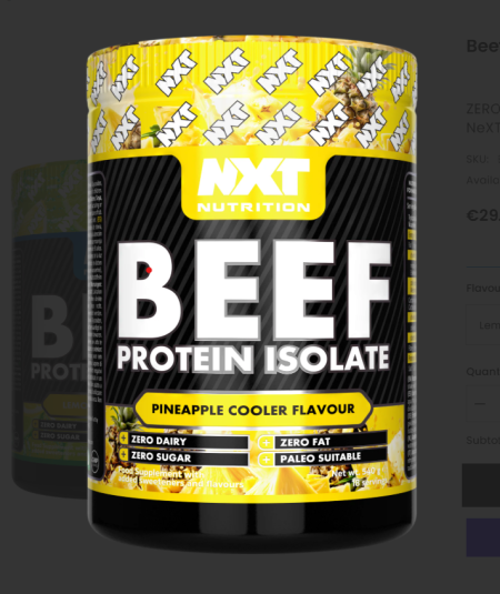 NXT Beef Protein Isolate 504g Pineapple Cooler Flavour