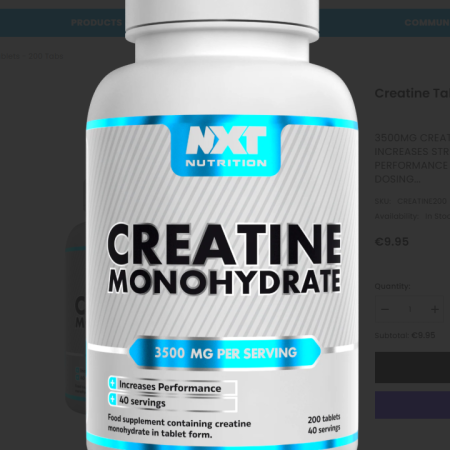 NXT Nutrition Creatine Capsules