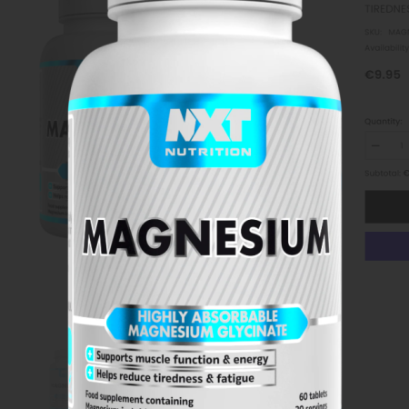 NXT Nutrition Magnesium Glycinate Front of Tub