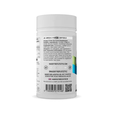 Naughty Boy Omega 3 Softgels - Ingredients and User Information